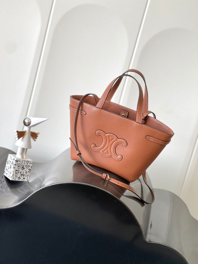 Celine Mini Cabas Anais Cuir Triomphe In Grained Calfskin 118613 Tan