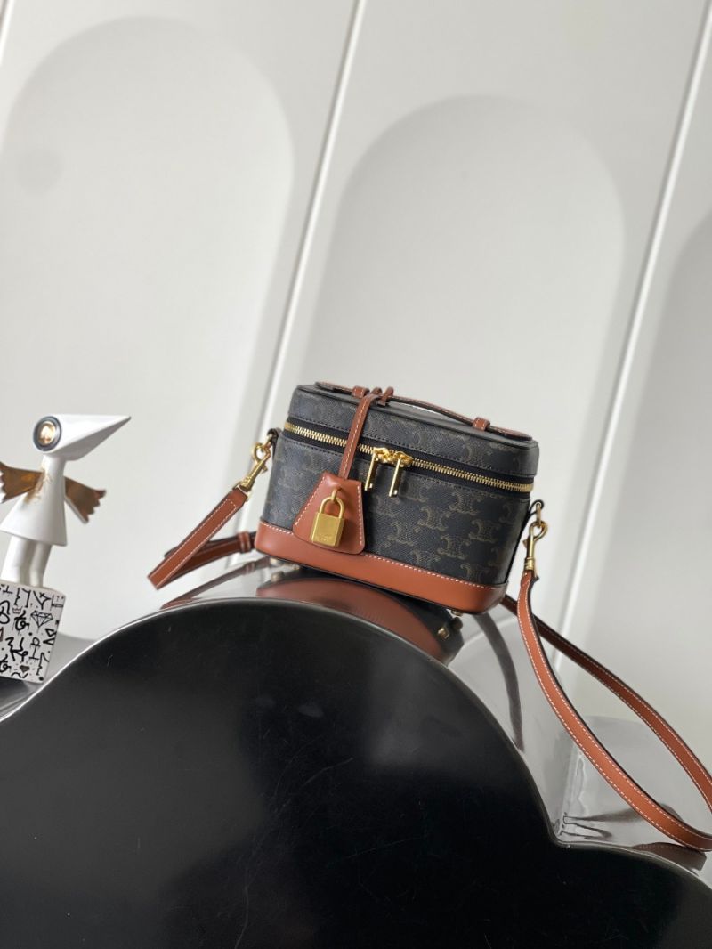 Celine Mini Vanity In Triomphe Canvas And Calfskin 10N652C