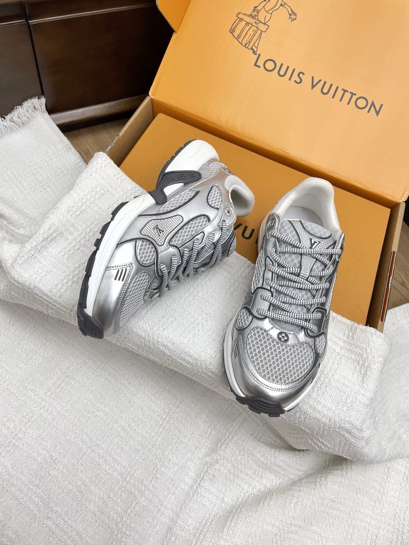 Louis Vuitton LV Olympia Sneaker 1AHOVZ Metallic Silver with Argent