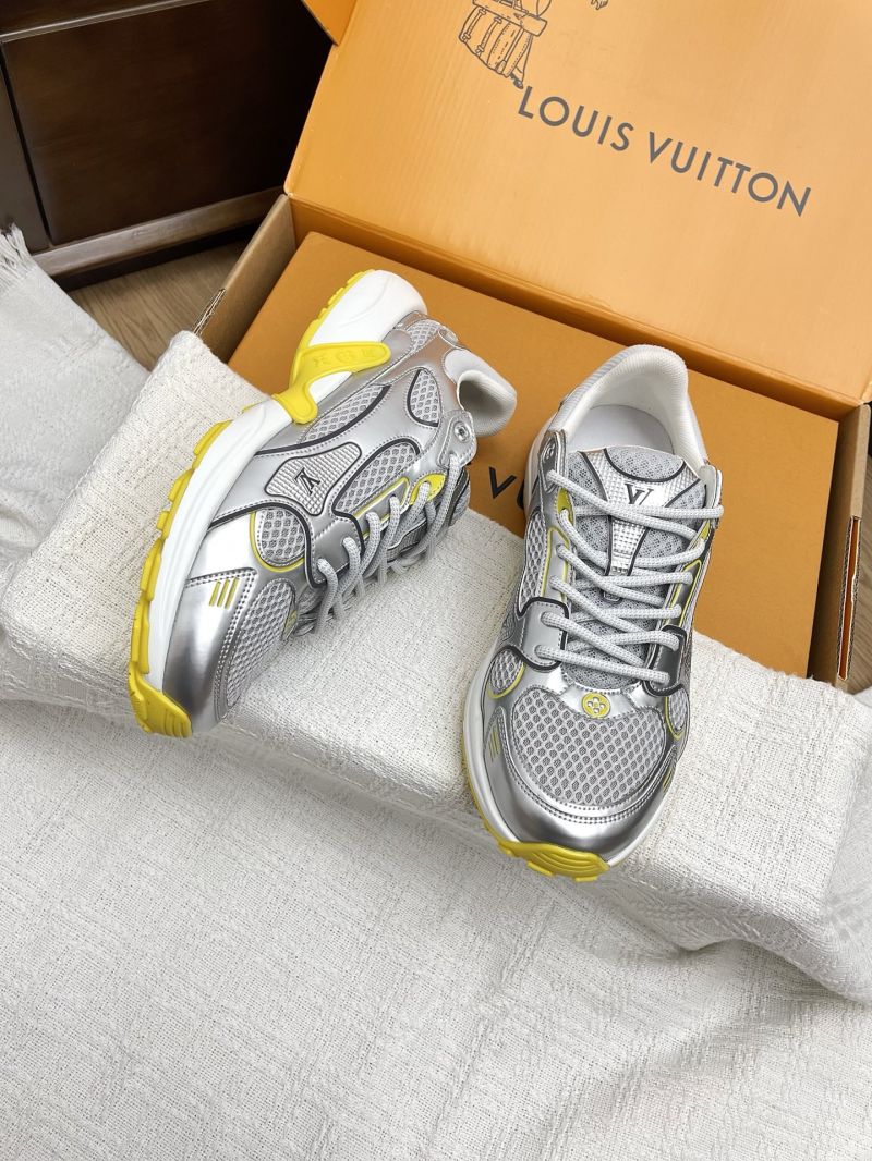 Louis Vuitton LV Olympia Sneaker 1AHOVZ Metallic Silver with Jaune