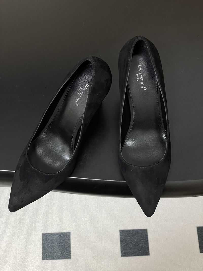 LOUIS VUITTON LV GALA PUMP 85MM SUEDE CALF 1AINO0 BLACK