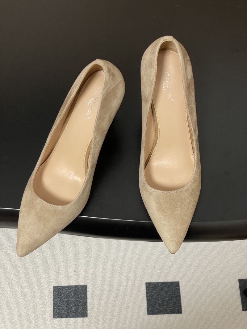 LOUIS VUITTON LV GALA PUMP 85MM SUEDE CALF 1AINO0 NUDE