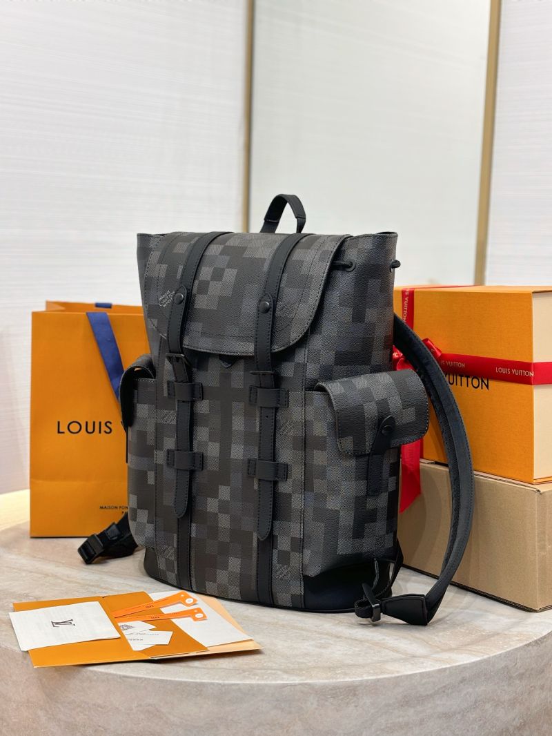 Louis Vuitton LV Christopher MM M14952 Damoflage Black canvas