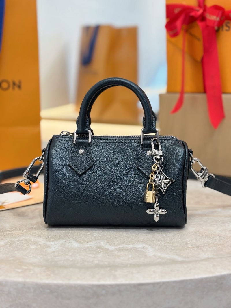 Louis Vuitton LV Nano Speedy Shimmery Ink Monogram Empreinte leather M26510