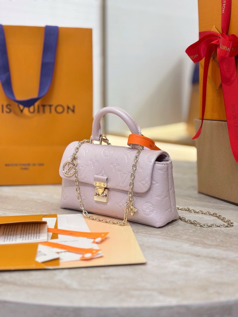 Louis Vuitton LV Nano Madeleine Shimmery Snowy Pearl Monogram Empreinte leather M27043