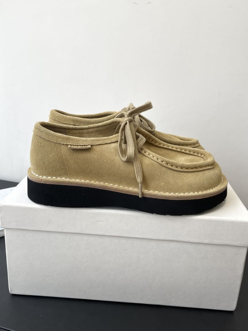 LOEWE FARO LACE-UP IN SUEDE CALFSKIN LW6715 SAHARA