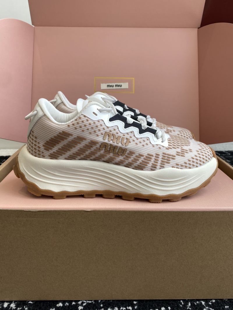 Miu Miu Unisex Technical Fabric Sneakers 5E480E Light Pink