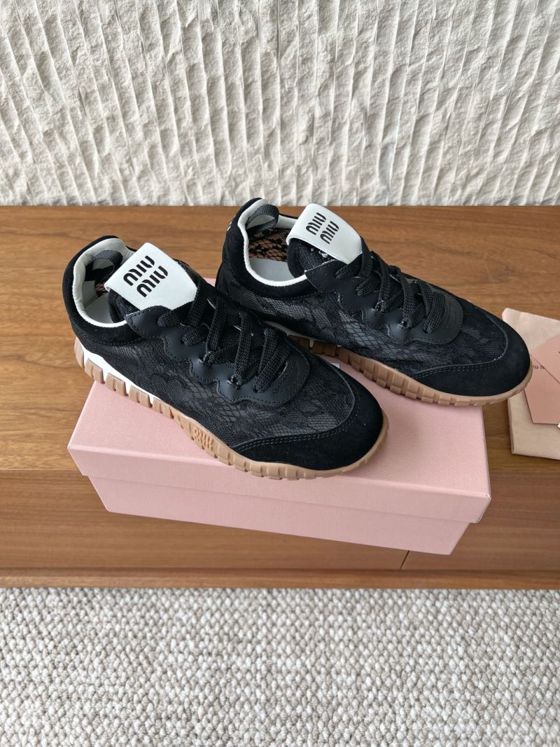 Miu Miu Tyre Lace Sneakers G509 Black