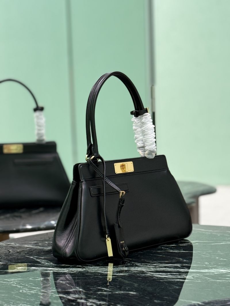 Prada Medium leather tote bag 1BG569 Black