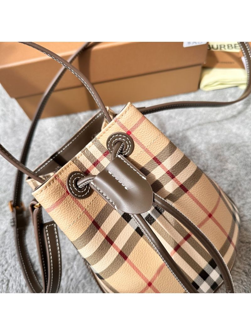 Burberry Mini Check Bucket Bag – Archive Beige/Military 81004881