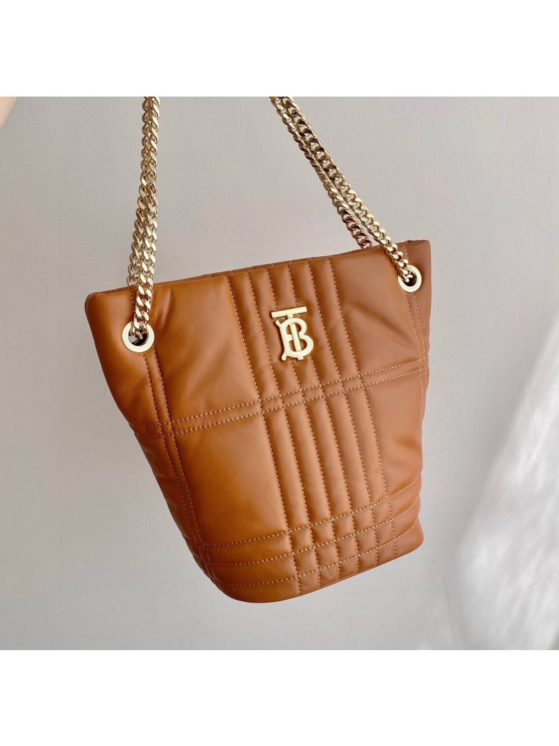 Burberry Lola Small Bucket Tote Bag in brown