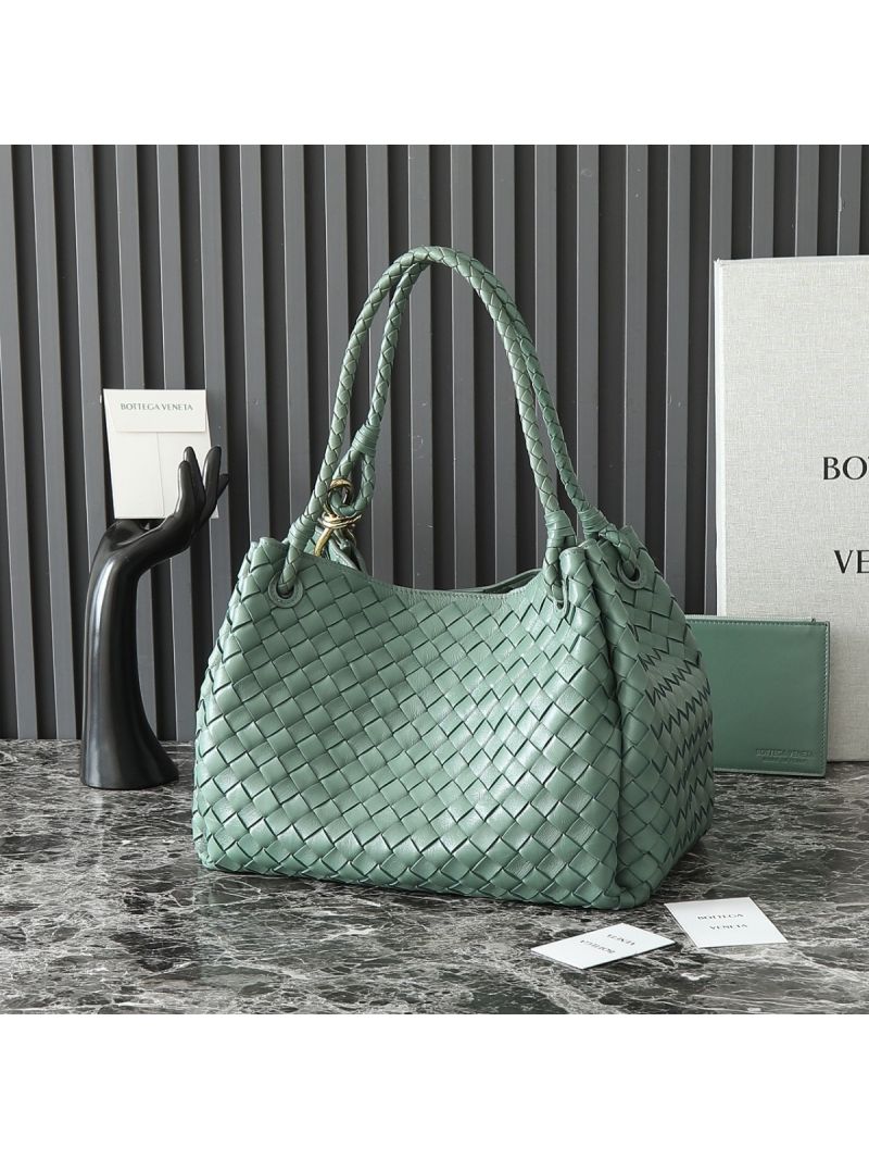 Bottega Veneta BV Large Parachute Intrecciato Lambskin 796571 Aloe vera