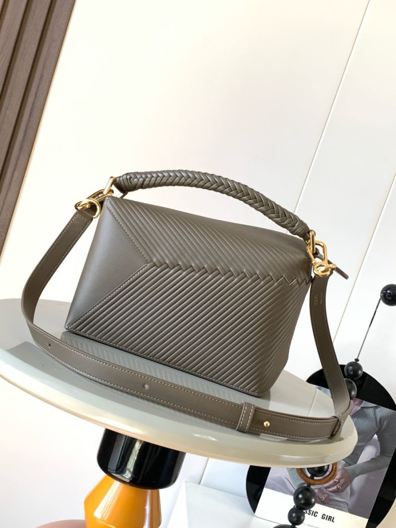 LOEWE Small Puzzle Bag in Calfskin - Brown