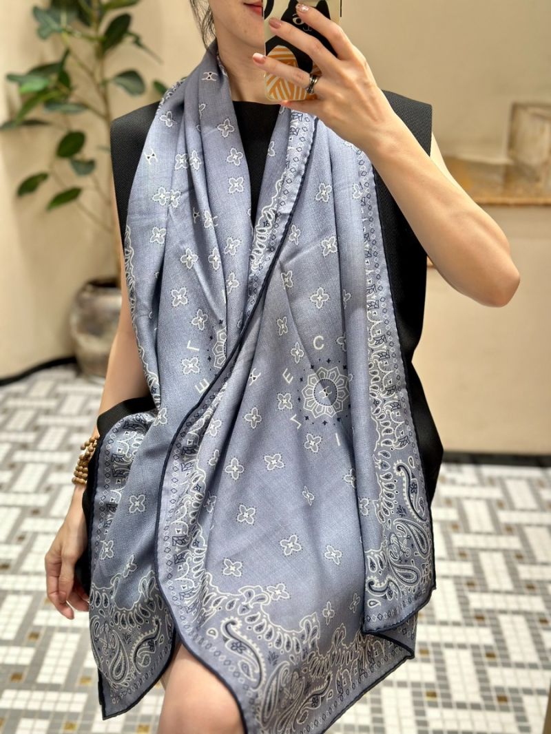 Celine Iconic Triomphe Double-Sided Velvet Scarf 65 cm x 185 cm grey