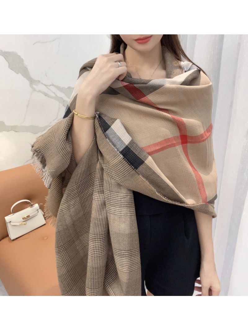 Burberry Vintage Collection Double-Sided 100% Cashmere Shawl 200 x 100cm