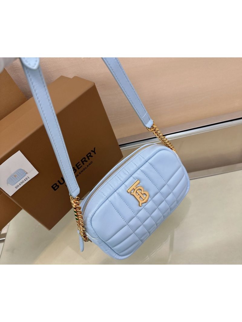 Burberry Mini Lola Quilted Luxury Camera Bag 048155 light blue