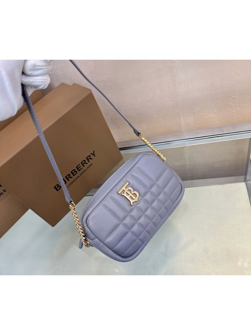 Burberry Mini Lola Quilted Luxury Camera Bag 048155 grey