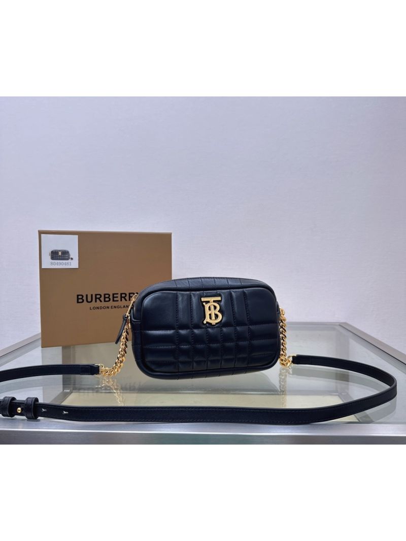 Burberry Mini Lola Quilted Luxury Camera Bag 048155 black