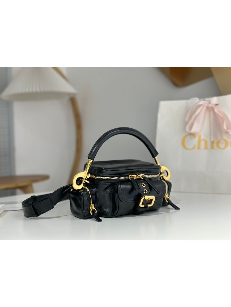 Chloé Small Camera Bag in Shiny Leather black