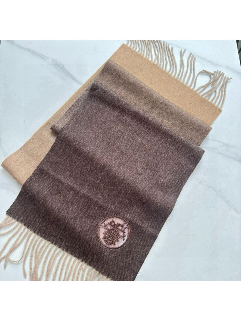 Hermes Gradient Color Block Scarf – Effortless Elegance 35 x 180 cm brown