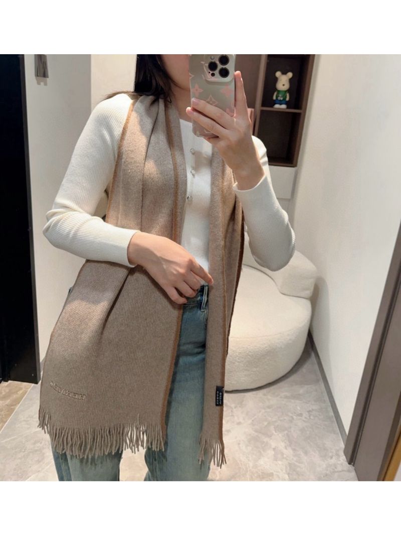 Hermes 100% Cashmere Knit Scarf – Timeless Luxury 30 x 180 cm grey