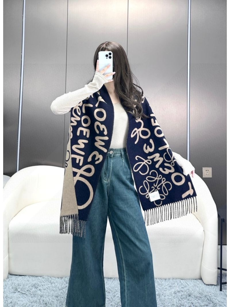 Loewe 2025 New Graffiti Double-Sided Scarf – 30 x 180 cm