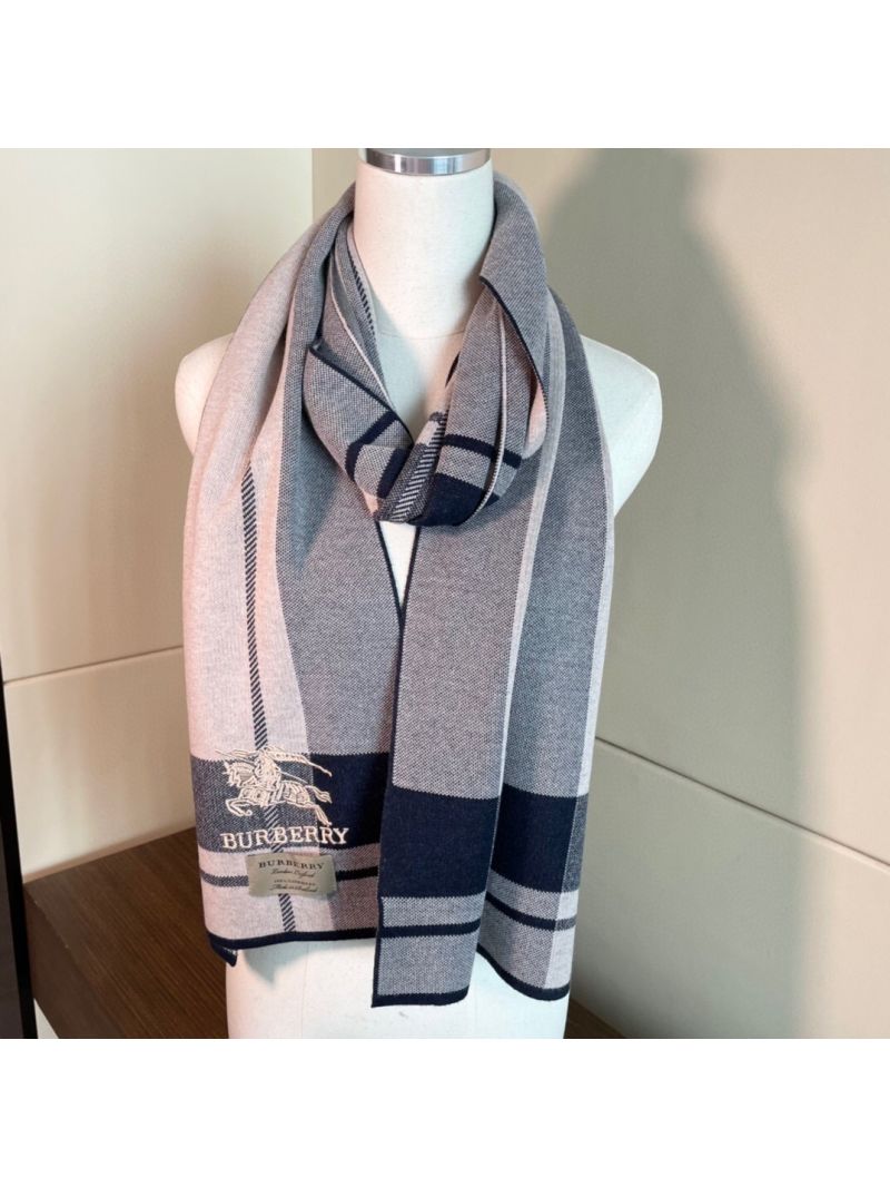 Burberry 2025 High-End Cashmere Knit Scarf 30 x 180 cm grey – Timeless Elegance & Versatility