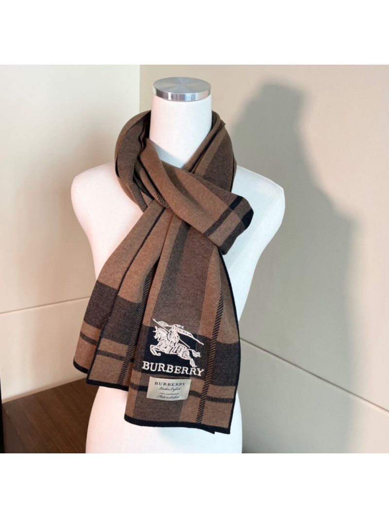 Burberry 2025 High-End Cashmere Knit Scarf 30 x 180 cm brown – Timeless Elegance & Versatility