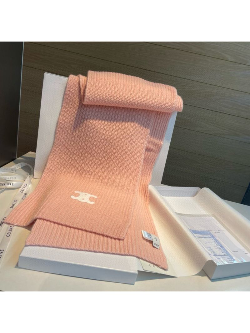 Celine Classic Cashmere Scarf - Timeless Luxury for All 30*180 cm pink