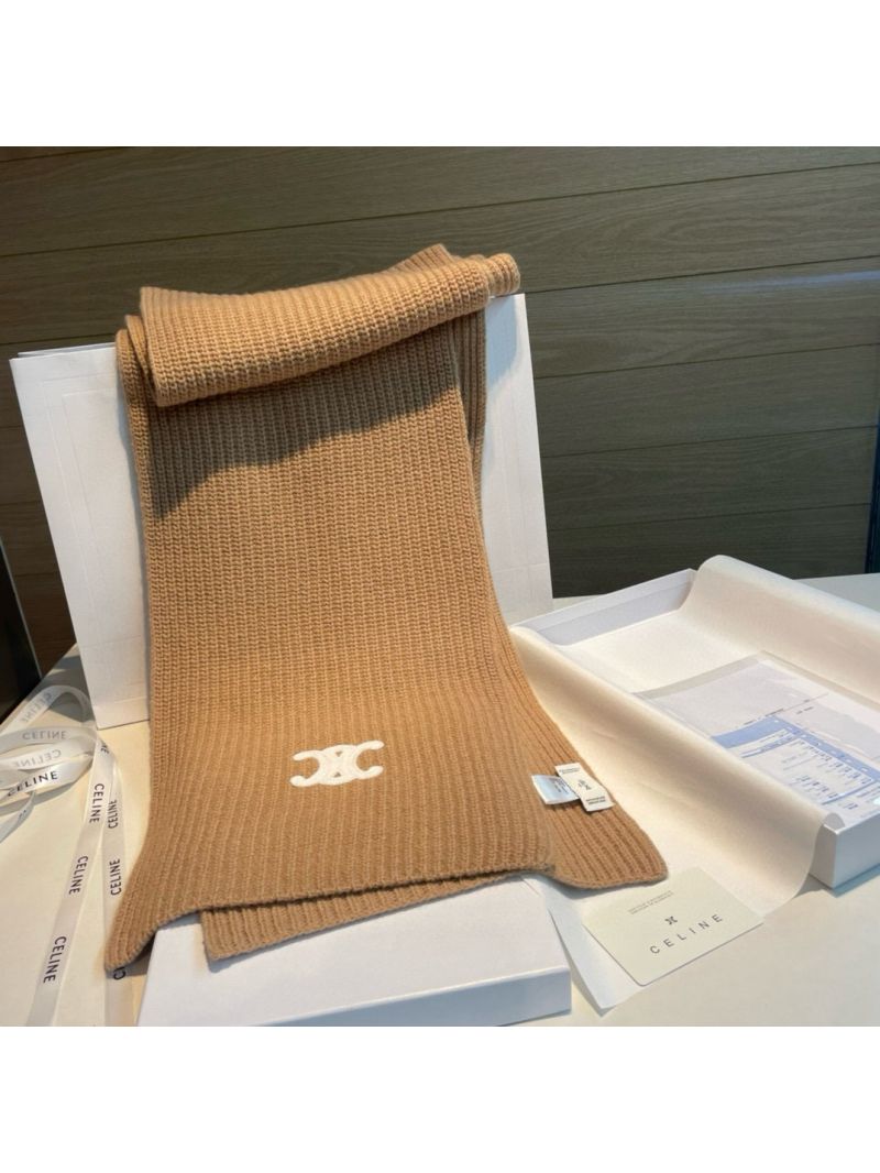 Celine Classic Cashmere Scarf - Timeless Luxury for All 30*180 cm brown