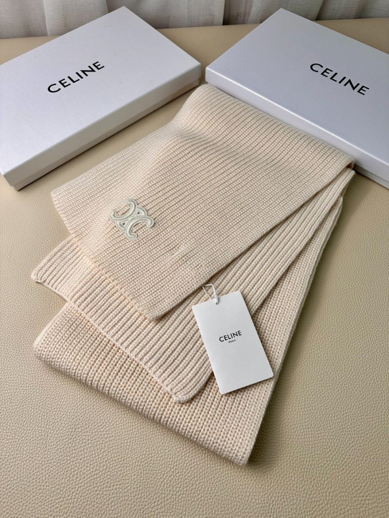 CELINE Classic Cashmere Scarf - 230 cm x 30 cm Luxurious Soft Wool Scarf for Unisex light beige