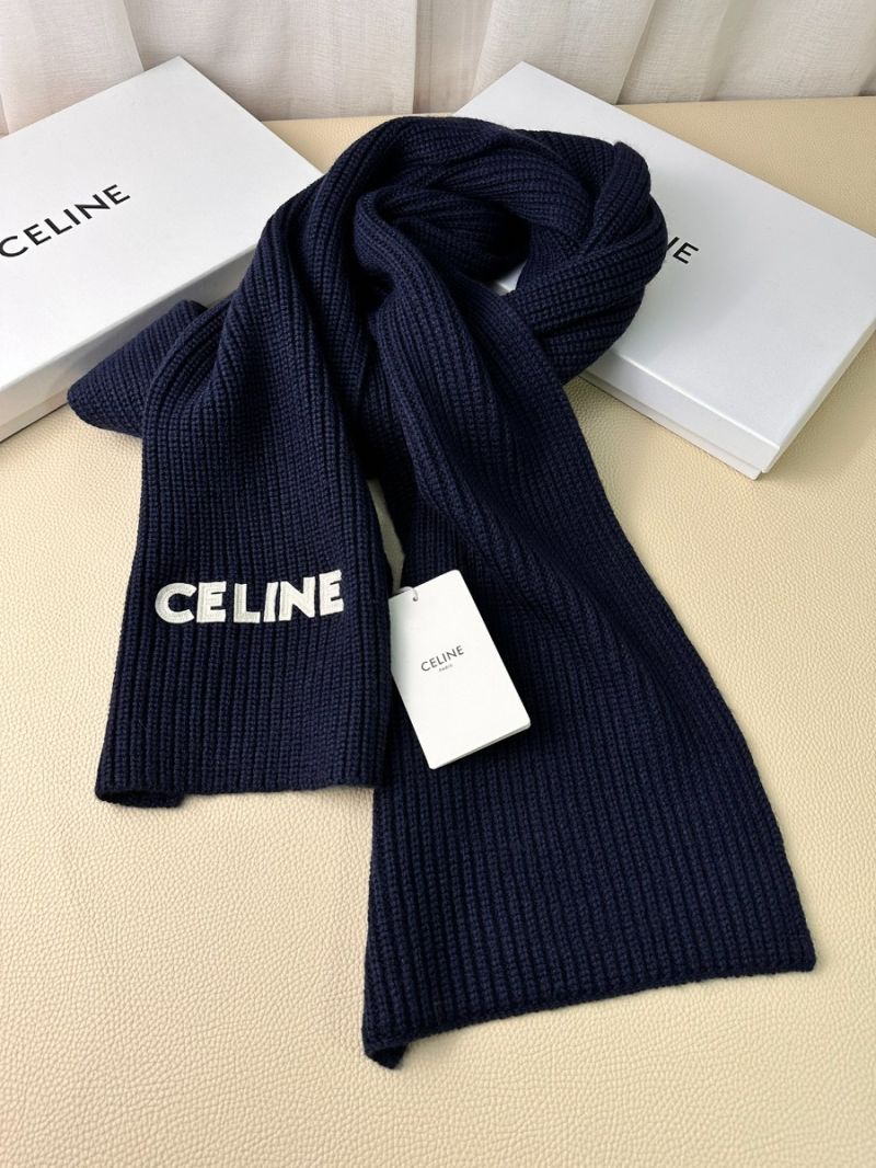 CELINE Classic Cashmere Scarf - 230 x 30 cm dark blue
