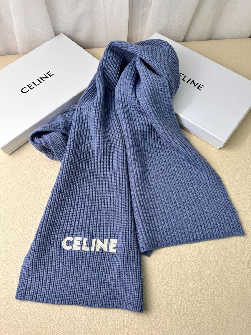 CELINE Classic Cashmere Scarf - 230 x 30 cm blue