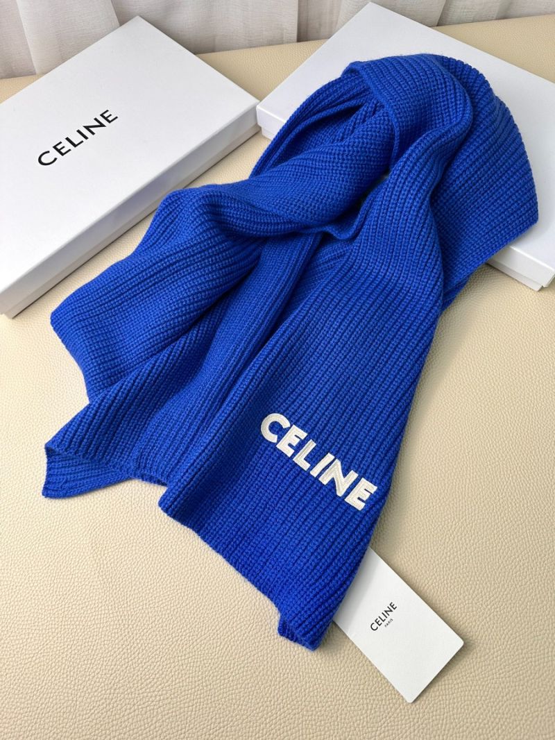 CELINE Classic Cashmere Scarf - 230 x 30 cm electric blue