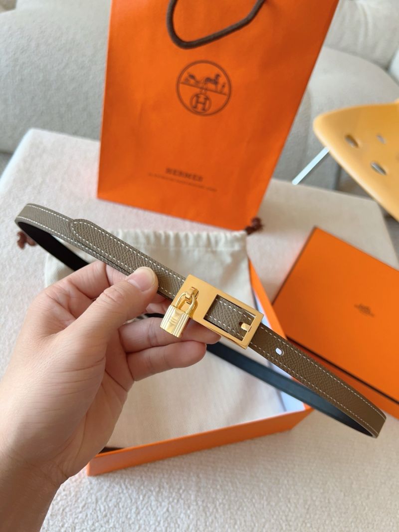 Hermes Lucky 15 Reversible Belt 1.5cm swift with etude epsom leather