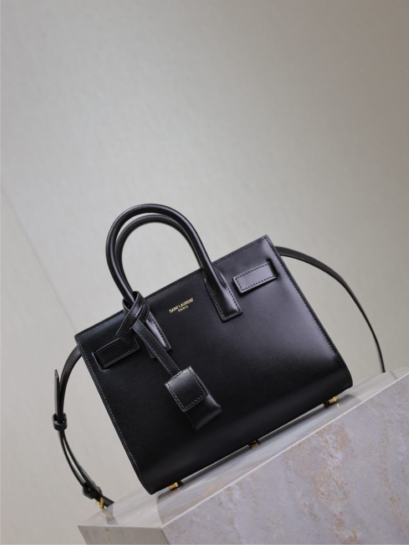 Saint Laurent YSL NANO SAC DE JOUR IN SMOOTH LEATHER 39203502 Black