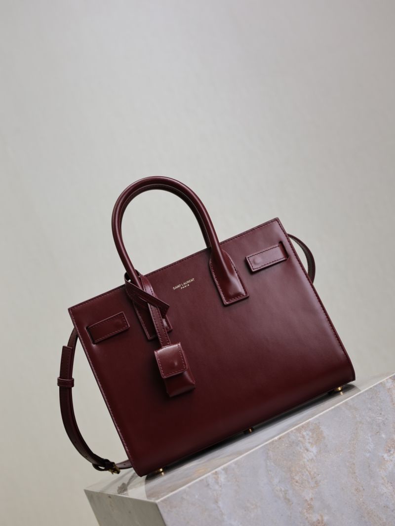 Saint Laurent YSL Baby SAC DE JOUR IN SMOOTH LEATHER 42186302 ROUGE MERLOT