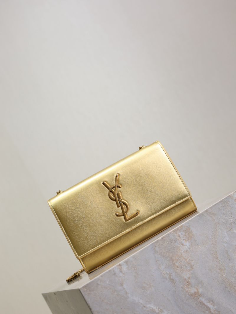 Saint Laurent YSL KATE SMALL IN METALLIC LEATHER 469390 Gold