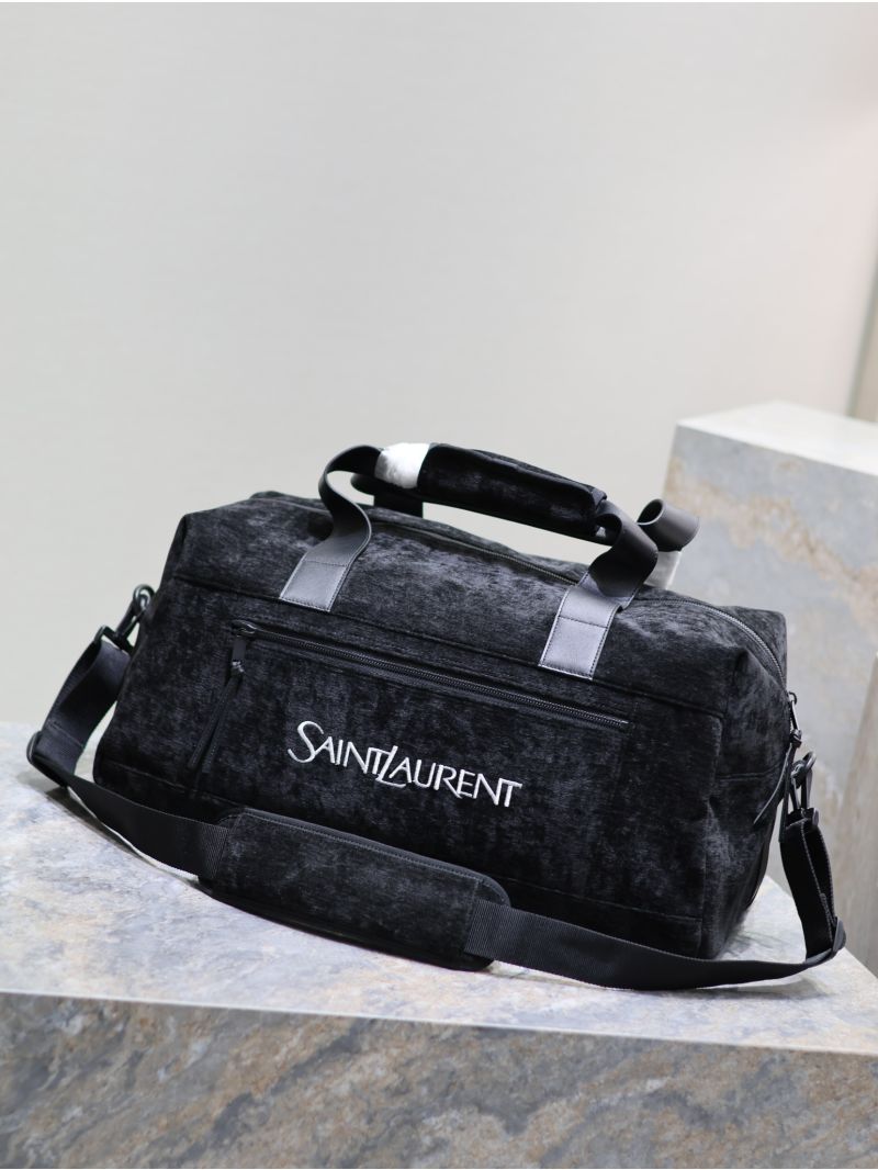 Saint Laurent YSL Logo-jacquard zipped duffle bag 581374