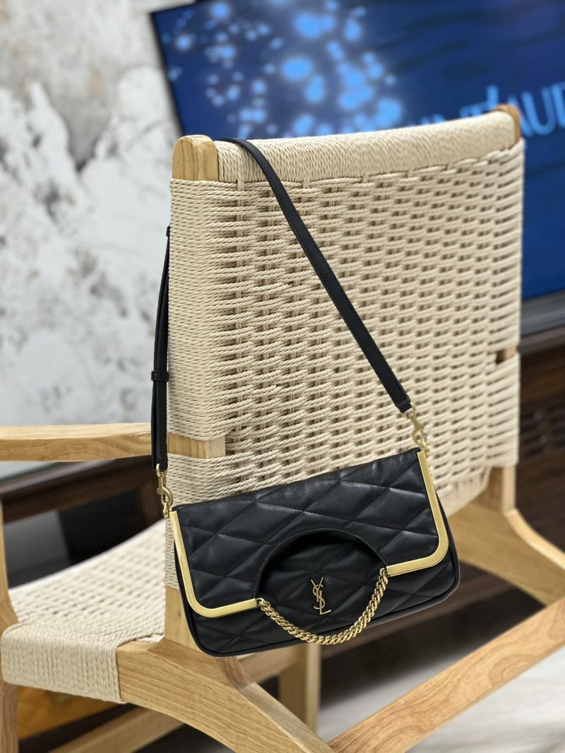 Saint Laurent YSL 87 Quilted-Leather Clutch Bag Padded Lambskin 754001