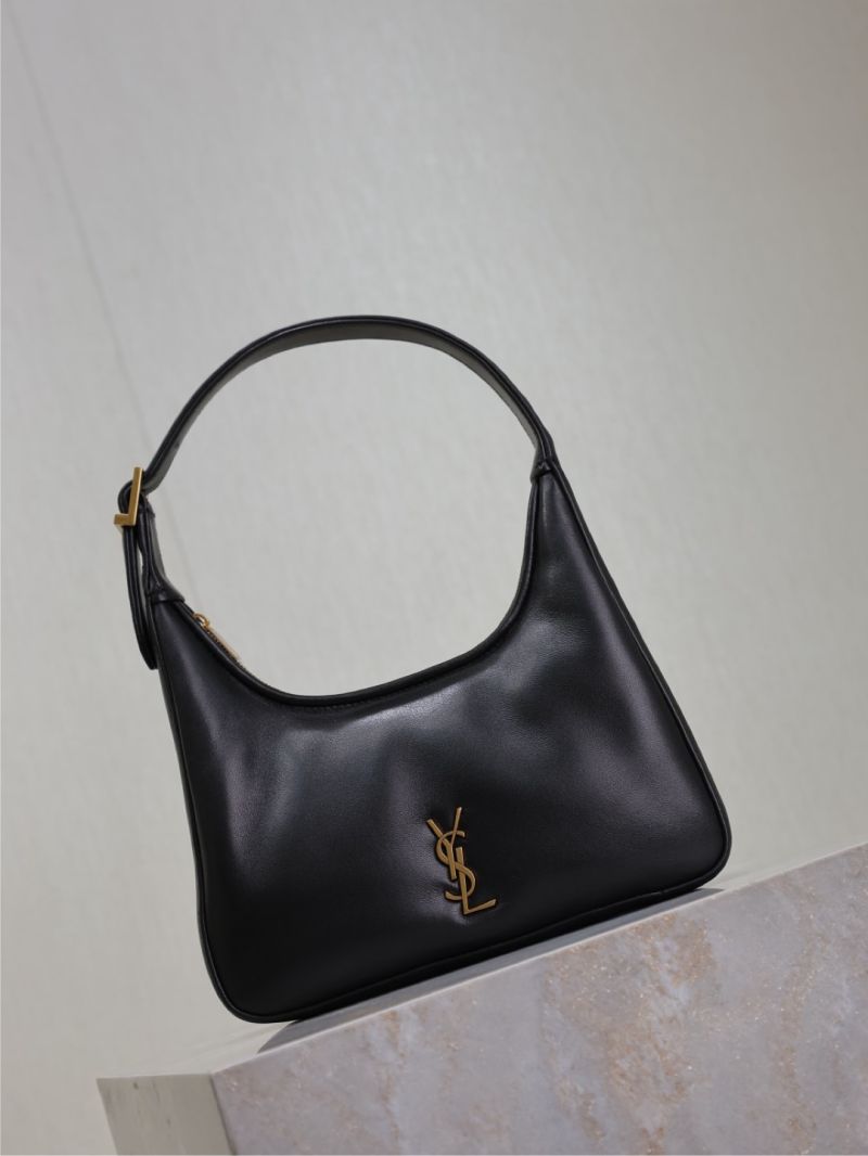 Saint Laurent YSL Calypso Mini Hobo In Plunged Lambskin  791484 Black