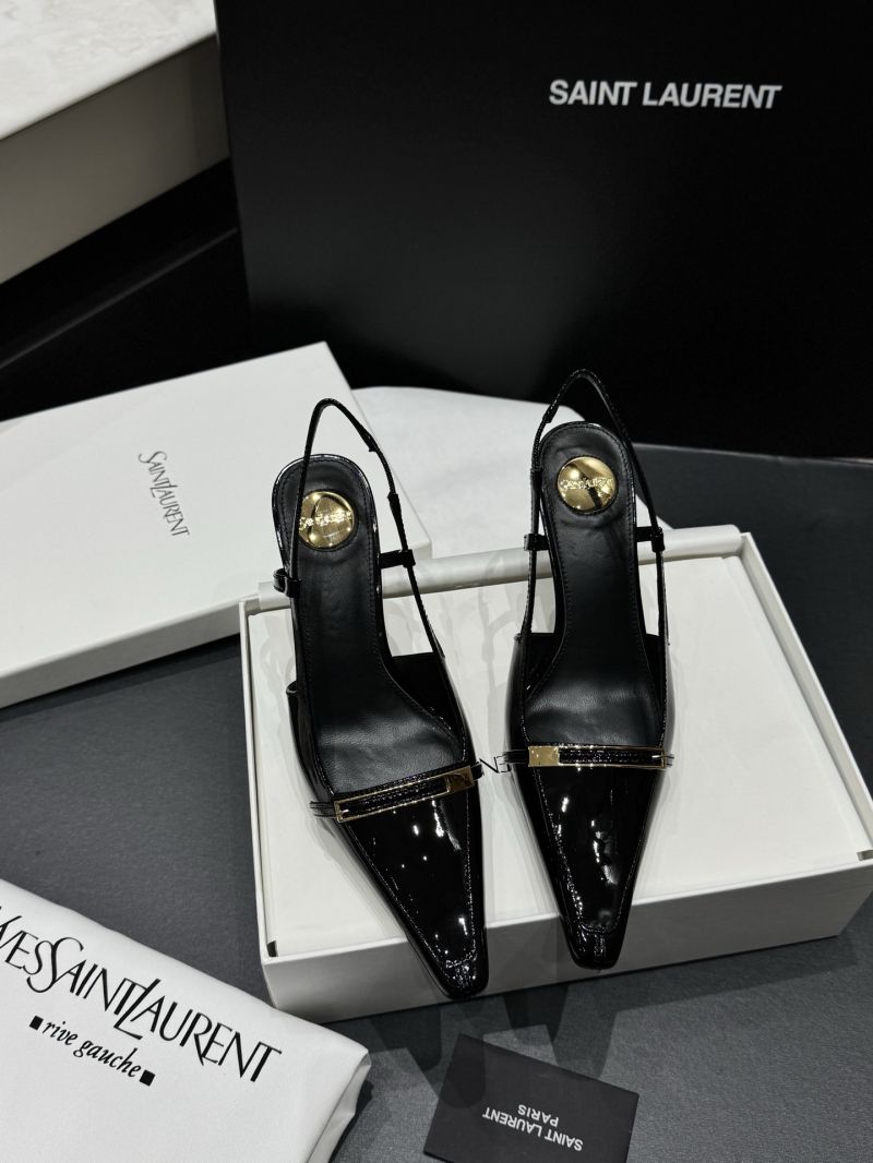 Saint Laurent YSL Jacqueline Slingback Pumps in Patent Leather 8061261