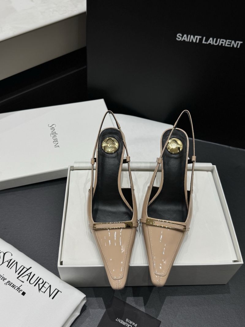 Saint Laurent YSL Jacqueline Slingback Pumps in Patent Leather 8061261 Red