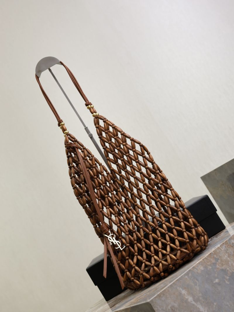 Saint Laurent YSL supple bucket in wood beads 821911