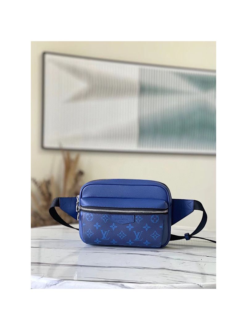 Louis Vuitton LV Outdoor Bumbag Taiga and Monogram Canvas M30245 Cobalt