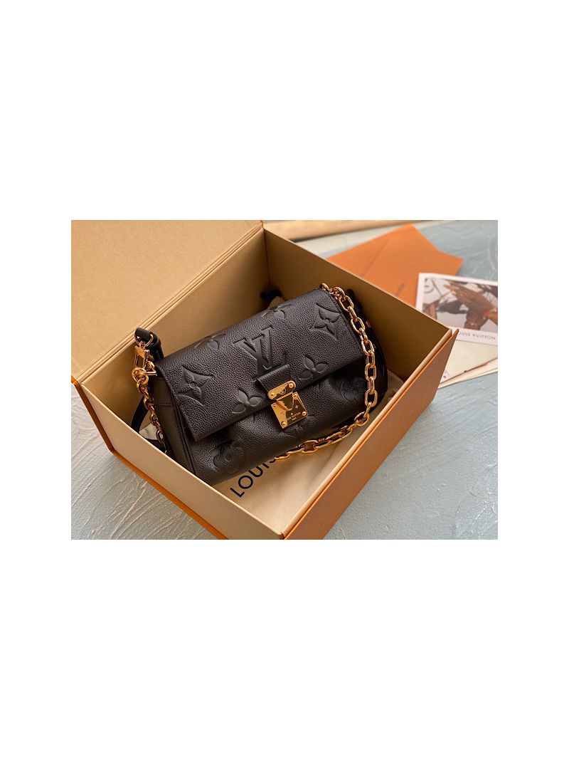 Louis Vuitton LV Favourite Bag M45836 Monogram Empreinte Leather Black