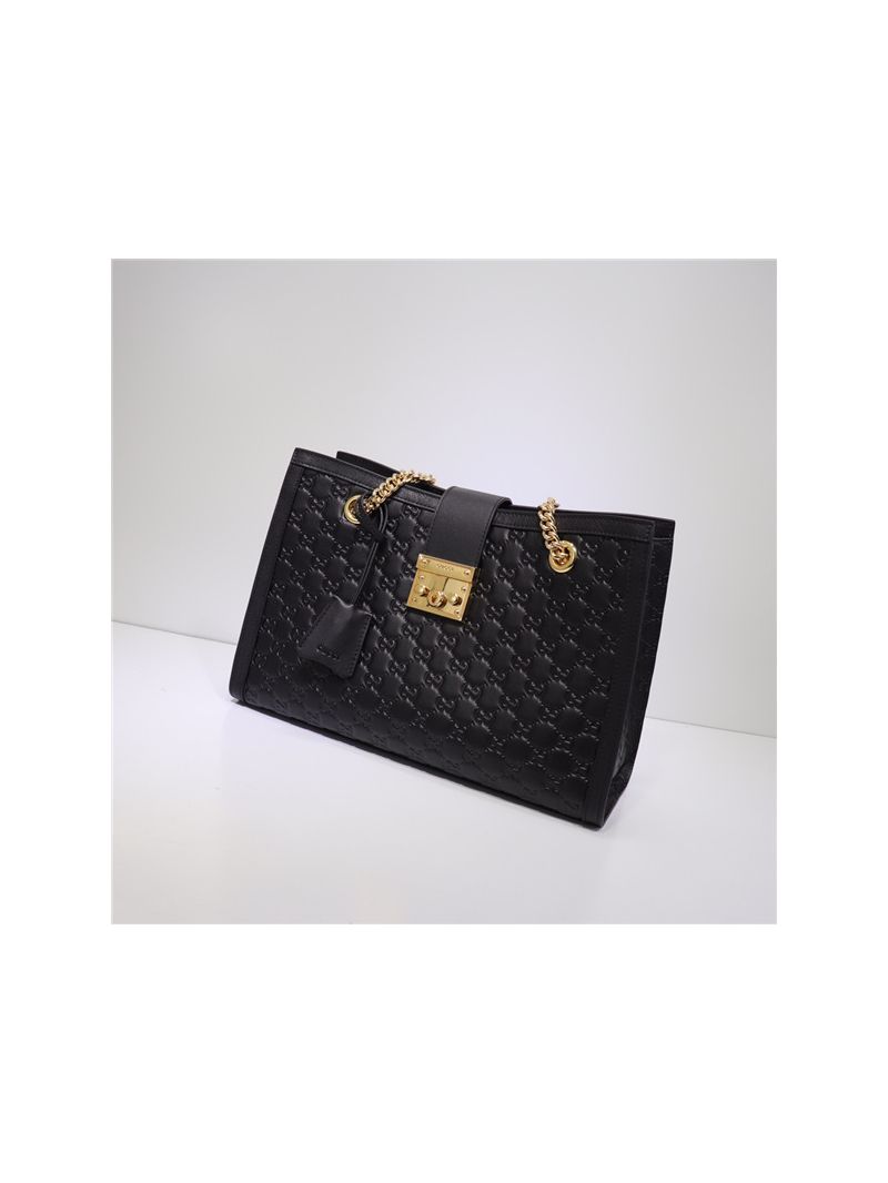 Gucci Padlock Signature medium black shoulder bag 479197
