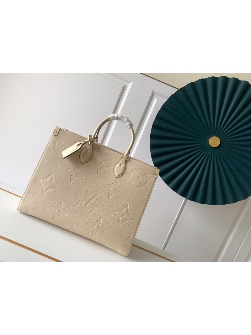 Louis Vuitton LV ONTHEGO GM in Monogram Empreinte M44925 Creme
