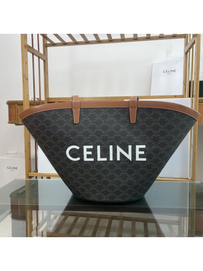 Celine Medium couffin bag in triomphe canvas celine tan print