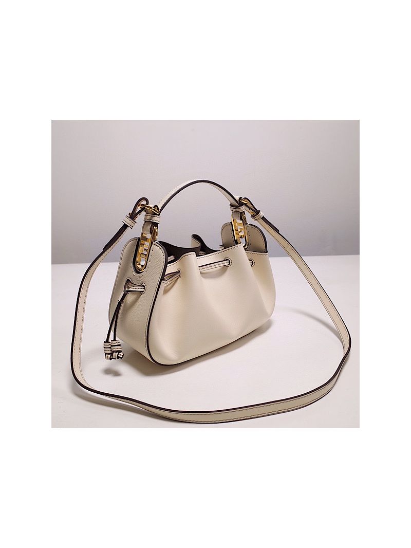 Fendi Pomodorino leather mini bag 8BS059 White